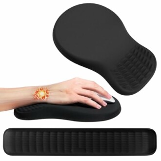 Ergonomic Mouse Pad and Keyboard Wrist Rest Set