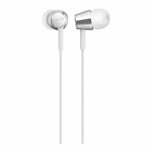 Sony white earbuds with wires