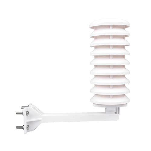 White weather sensor with mounting bracket